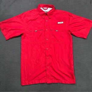 Habit Solar Factor UPF Fishing Shirt Red Size Small Vented